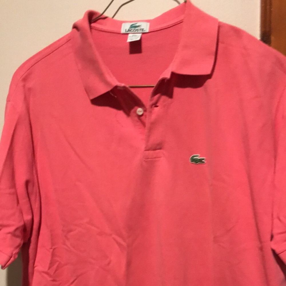Lacoste coral shirt